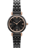 Emporio Armani Gianni T-Bar Ceramica Schwarz 32 mm